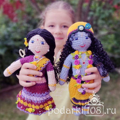Кукла Кришна Гиридхари купить Куклы вязаные крючком