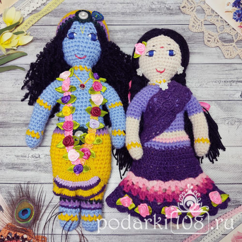Куклы Радха Кришна купить вязаные