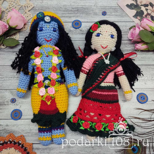 Куклы Радха Кришна купить вязаные